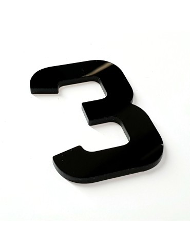 3 - 4D Number Plate Digit 3mm (Car)