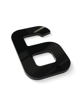6 - 4D Number Plate Digit 3mm (Car)
